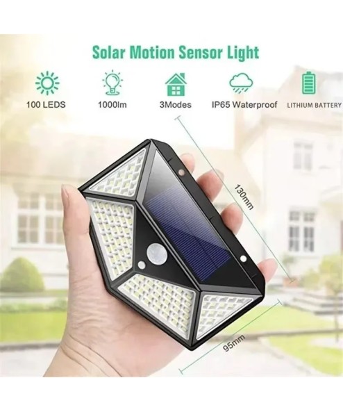 Lampe solaire LED multifonctionnelle avec détecteur de mouvement, lumière du soleil étanche, décoration de jardin extérieur, 62 