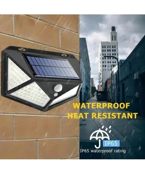 Lampe solaire LED multifonctionnelle avec détecteur de mouvement, lumière du soleil étanche, décoration de jardin extérieur, 62 